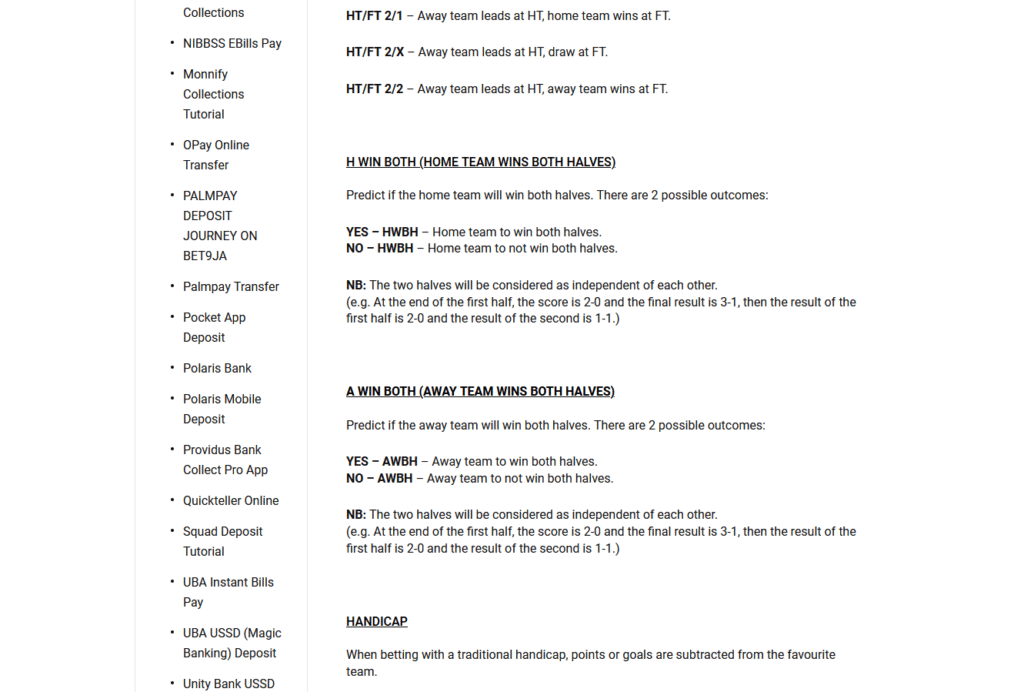 Bet9ja Markets And Meanings 6 BET9JA markets and meanings 002 Bet9ja Markets And Meanings